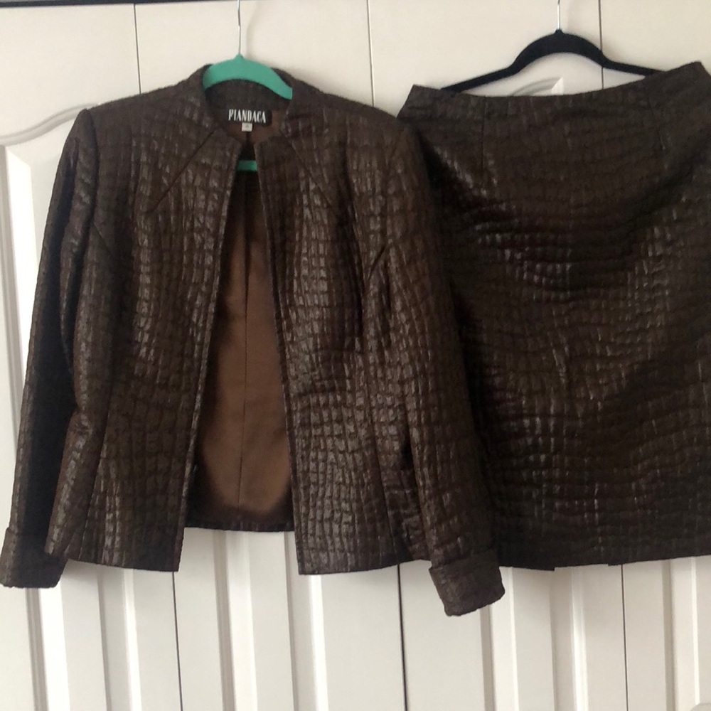 Fiandaca brown skirt suit.
